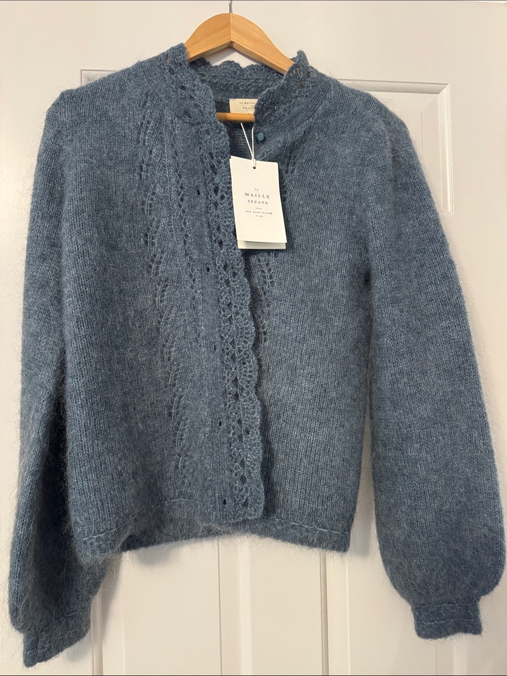 NWT Sézane Blue Angie Cardigan Sweater, S